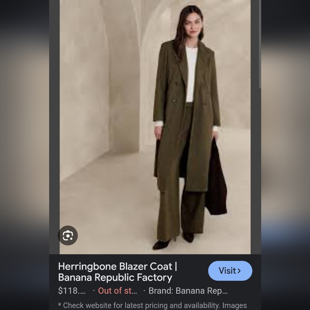 Banana Republic herringbone Blazer coat